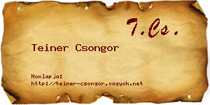 Teiner Csongor névjegykártya